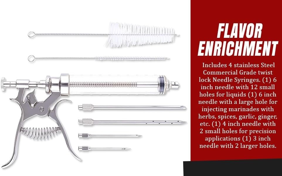 Heavy-Duty Automatic Marinade Injector with Carrying Case - Ideal for BBQs