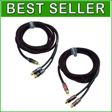 Load image into Gallery viewer, Versatile 10ft Shielded RCA Y Adapter Cable - Connect Two Devices Simultaneously