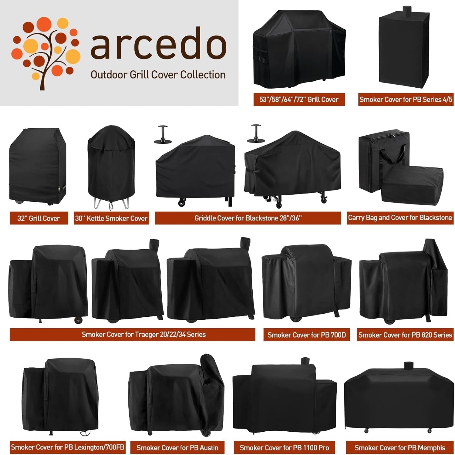 Durable Fade-Resistant Grill Cover for 75" Combo Grills - Adjustable Drawstring