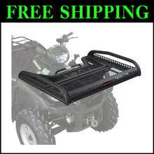Load image into Gallery viewer, Versatile Black ATV Flat Rack, 110-220 lbs Load Capacity - Easy U-Bolt Mounting