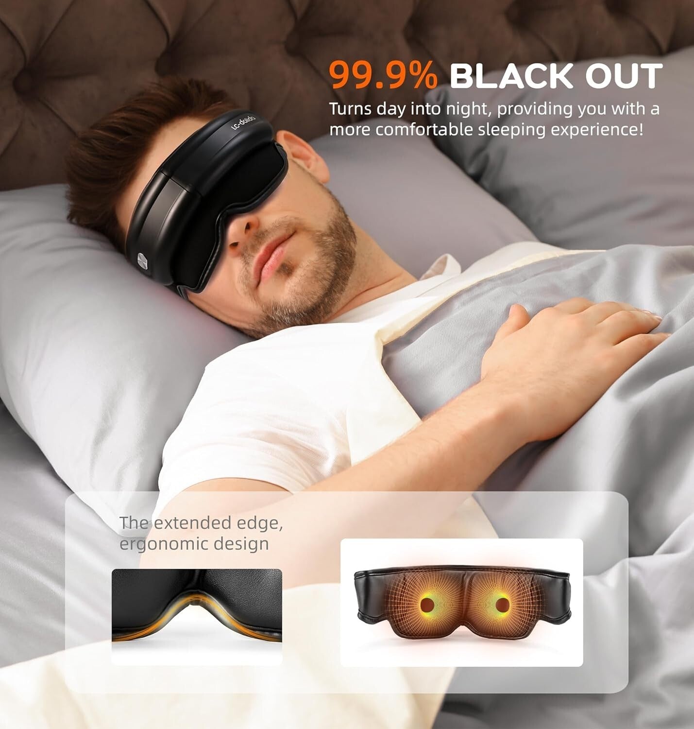 Air Compression Eye Massager with Heat - Alleviate Eye Fatigue & Dark Circles