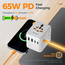 Load image into Gallery viewer, Multi-Functional Travel Adapter with Fast Charging and Global Compatibility