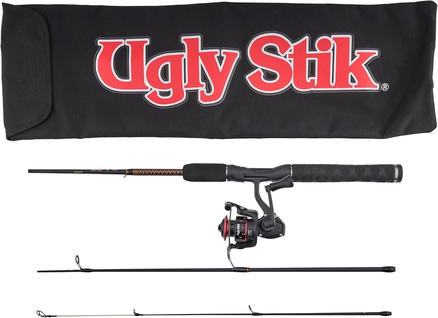 Premium 7' GX2 Spinning Fishing Combo with Clear Tip & Travel Bag