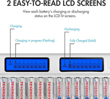 Load image into Gallery viewer, Effortless 16-Bay AA/AAA Battery Charger with LCD Status - Home &amp; Travel Ready