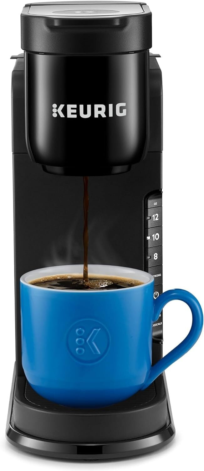 Efficient Single Serve Coffee Maker with Strong Brew & Reusable Filter