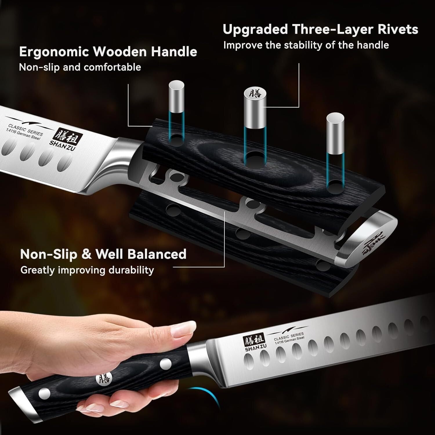 12" German Carving Knife - Razor Sharp Brisket Slicing Knife with Gift Box