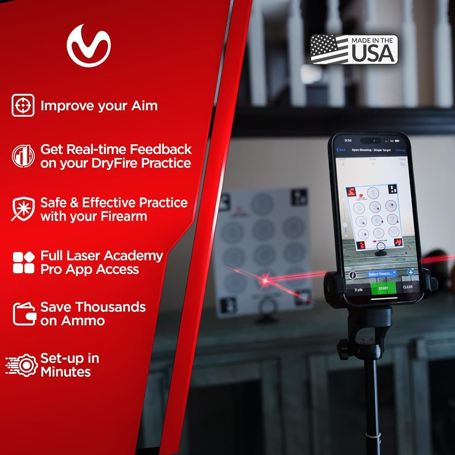 Cost-Saving Laser Shooting System for Indoor Dry Fire Training - Standard Kit