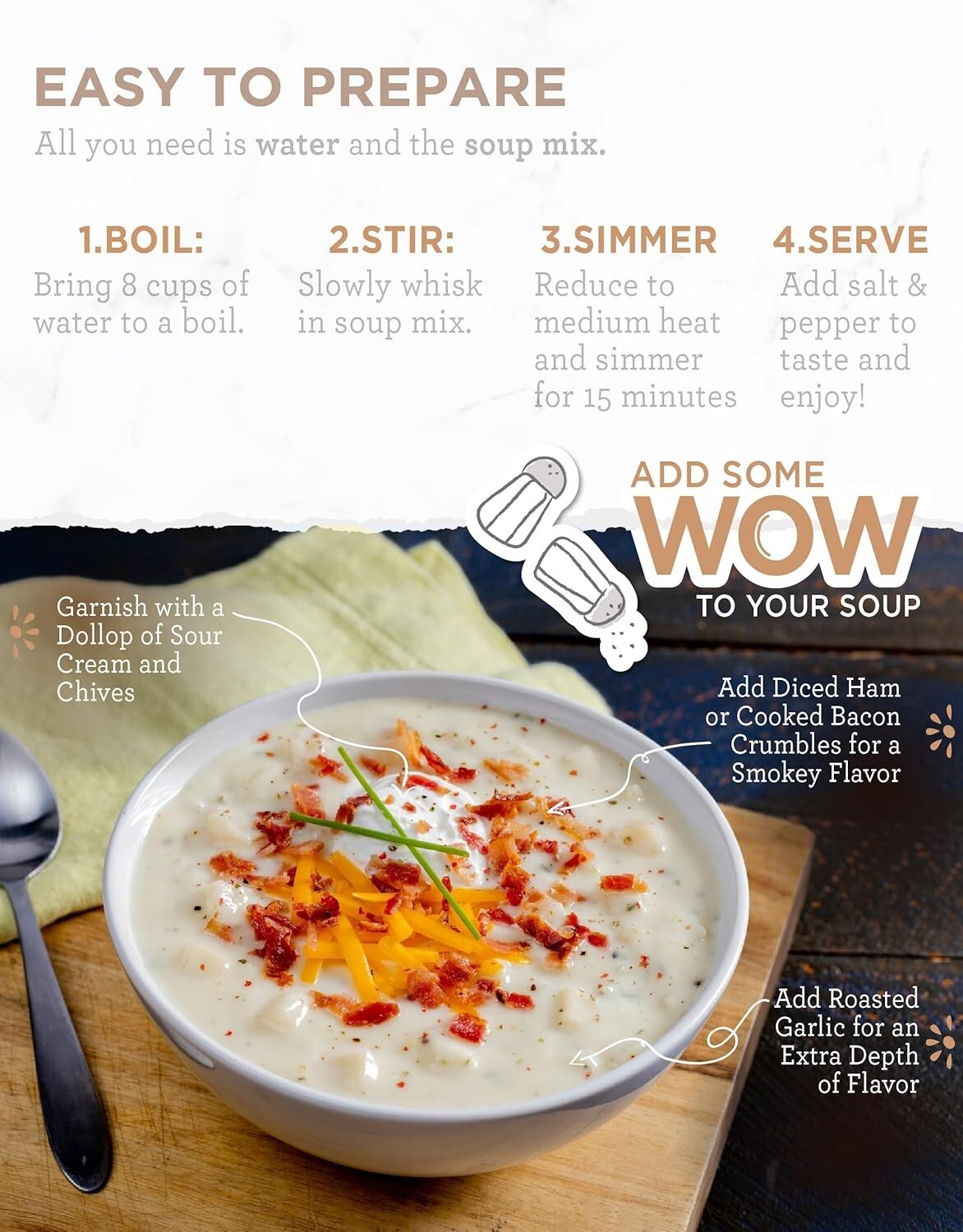 Organic Freeze-Dried Soup Sampler - Ready-to-Eat Meals for Family & Adventures