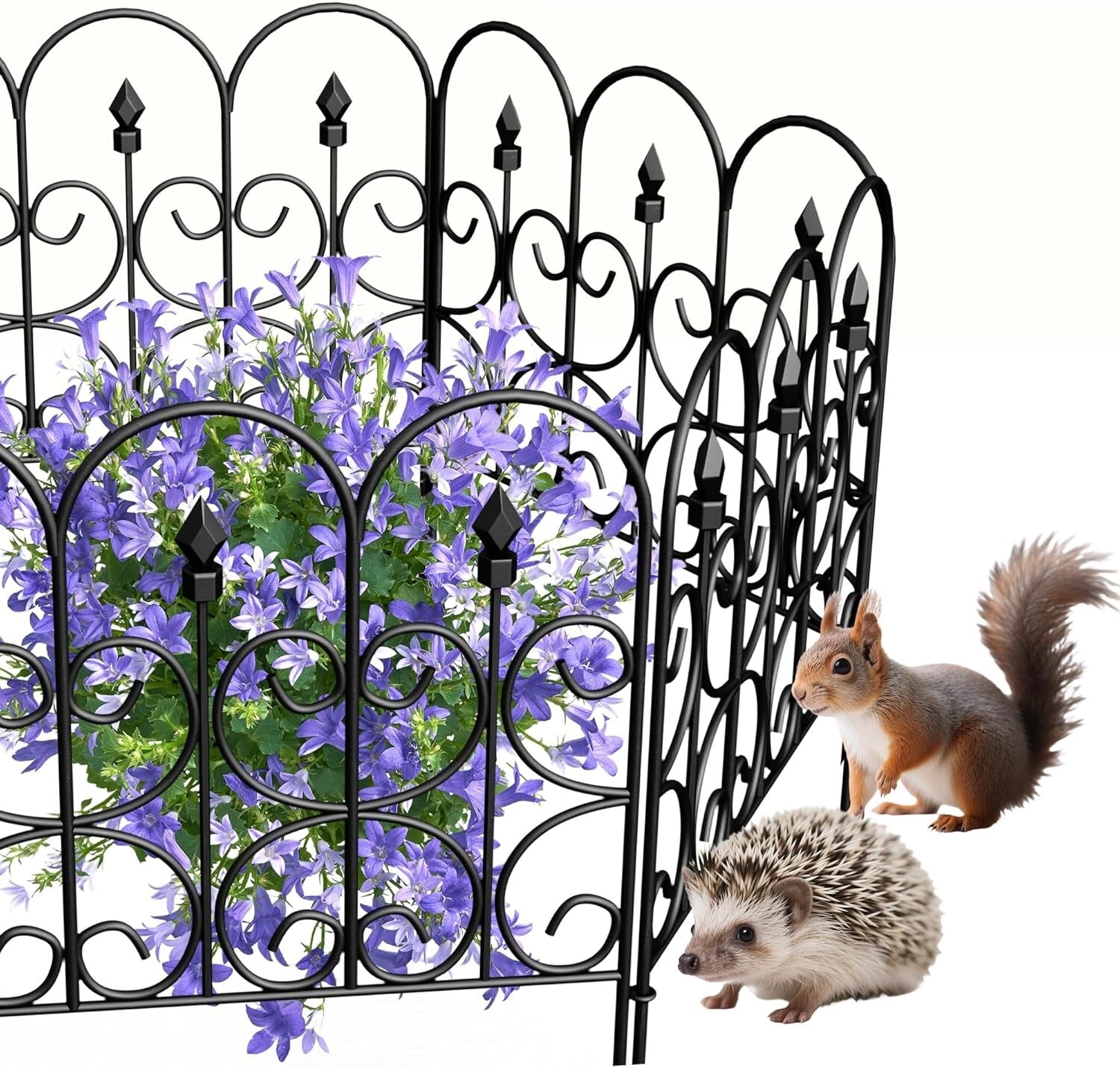 Stylish 10ft Decorative Garden Fence - 5 Rustproof Panels, Easy Storage Design