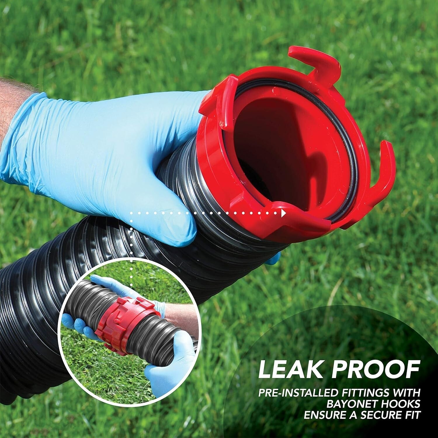 Durable 20-Foot RV Sewer Hose Kit - 2 Collapsible Hoses & 90-Degree Adapter