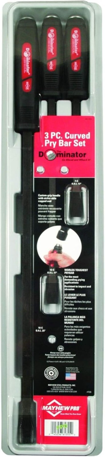 Durable Black Oxide Pry Bar Set - Ergonomically Designed for Maximum Leverage