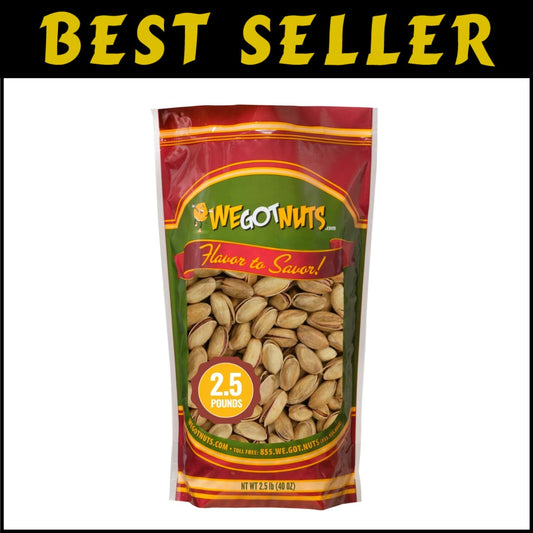 Premium Turkish Antep Pistachios - 2.5lbs Kosher Nutty Delight in Resealable Bag