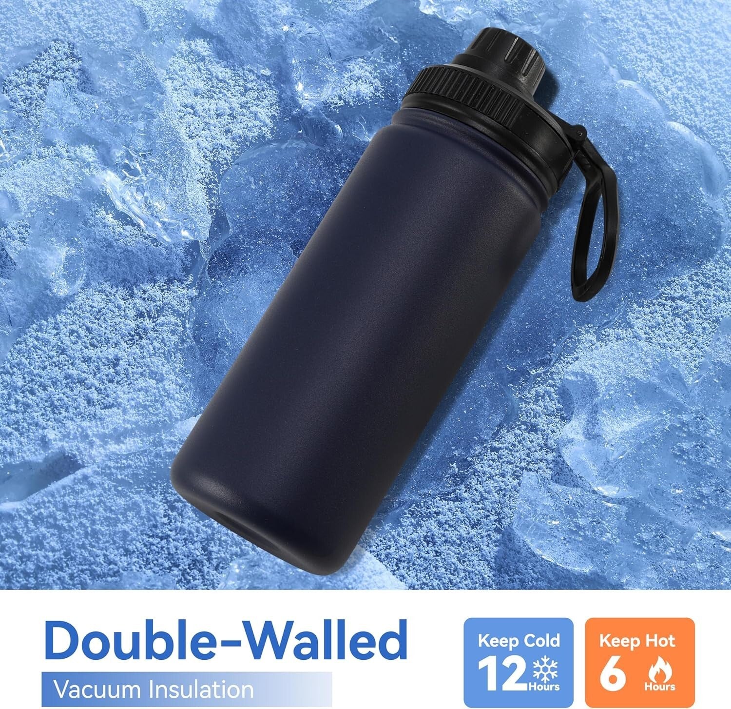 Stylish 16 oz Stainless Steel Kids Water Bottle - Perfect for School & Travel