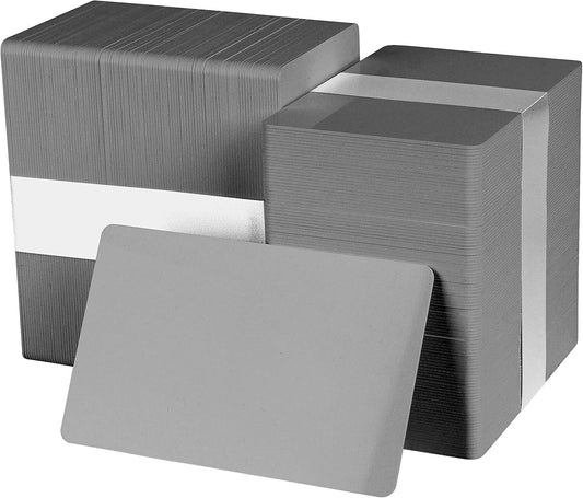 Bulk Pack of 500 Grey PVC ID Cards - Perfect for Businesses and Events