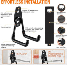 Load image into Gallery viewer, Versatile Wall-Mount Garage Hook Set with Anti-Slip &amp; Rust Resistant Features