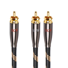 Load image into Gallery viewer, High-Performance RCA Y Cable 1 Male to 2 Male - Ideal for Home Theater Systems