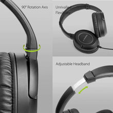 Load image into Gallery viewer, 16.4ft Long Coiled Cord Headphones Over-Ear with Volume Control &amp; Stereo Sound
