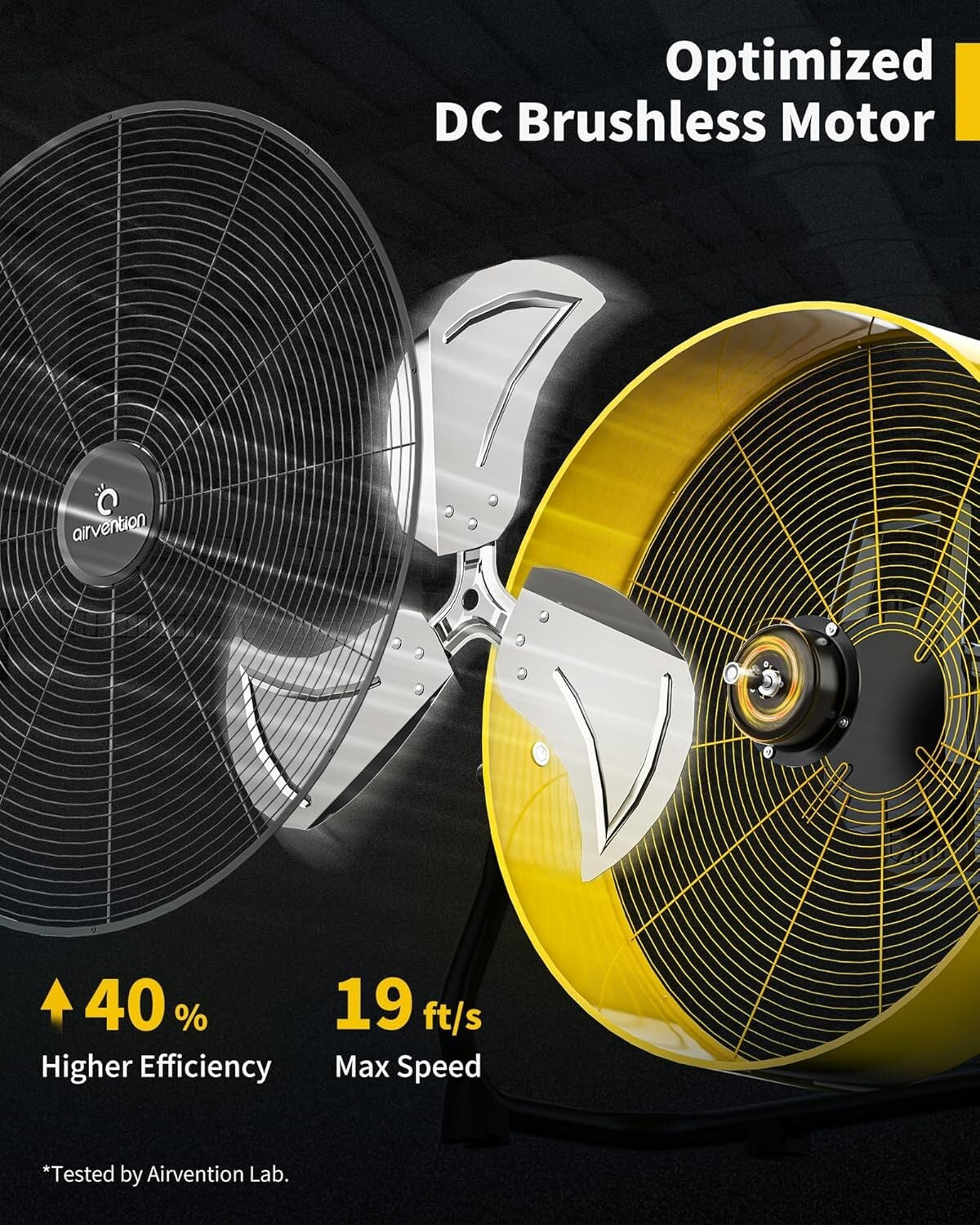 Water-Resistant High Velocity Fan - 15600mAh Rechargeable for Indoor/Outdoor Use