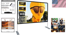 Load image into Gallery viewer, Premium 100-Inch 4K Movie Screen &amp; Stand - Quick Setup for Stylish Entertainment