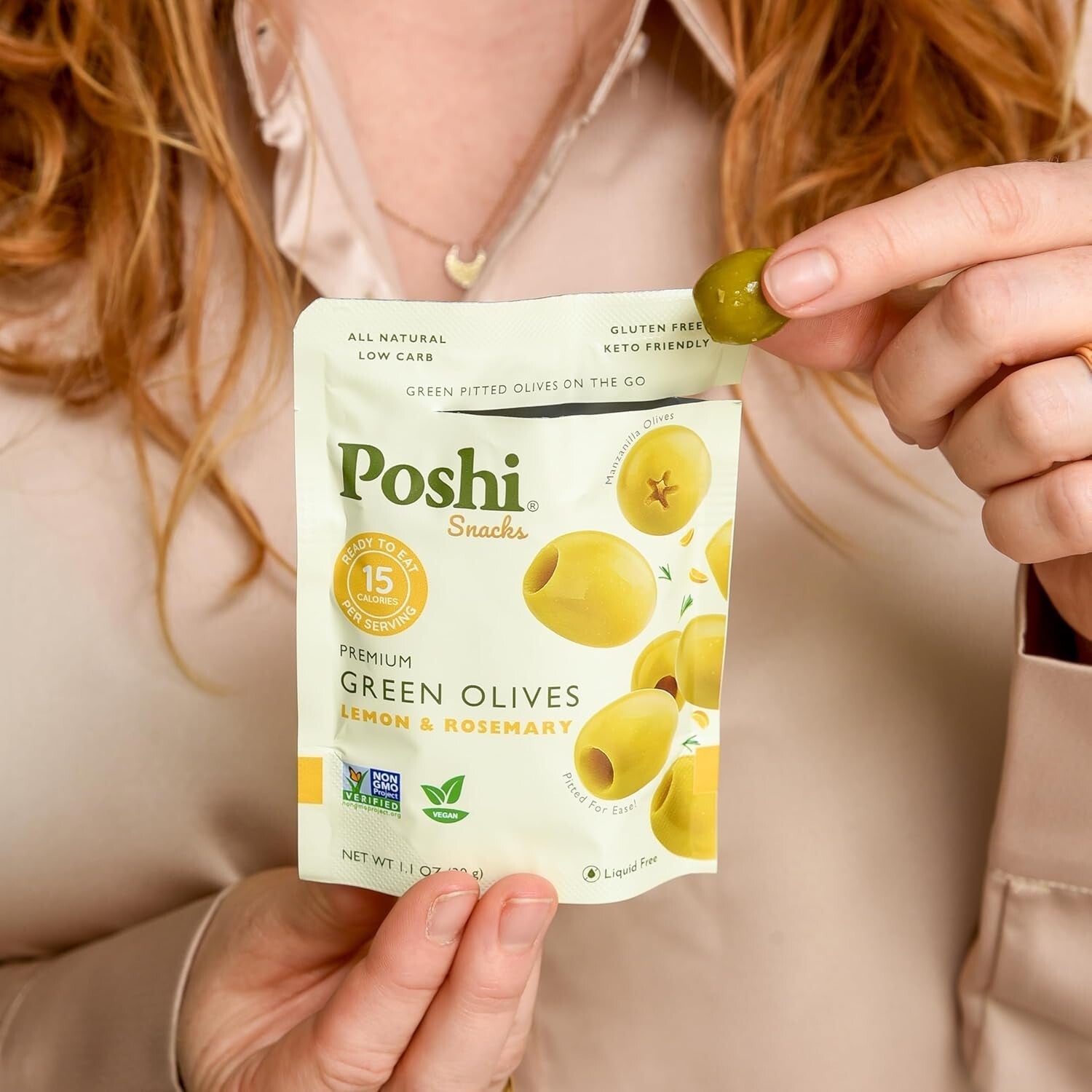 Delicious Green Olives, Lemon & Rosemary - Gluten-Free, Paleo-Friendly 30 Pack