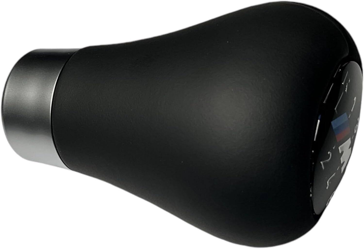 Sturdy Black Leather Gear Shift Knob for Ambidextrous Use - Vehicle Essential