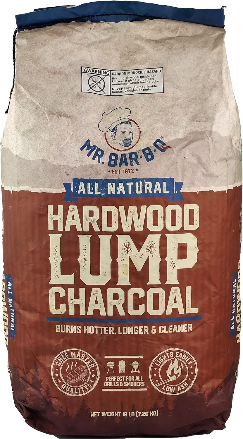 Easy Lighting Hardwood Lump Charcoal - Authentic BBQ Experience, 16 lbs