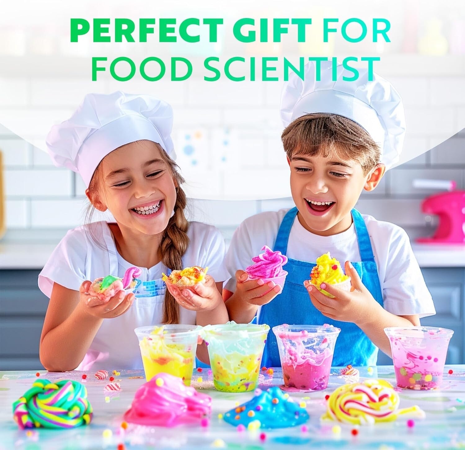 Edible Slime Candy Making Science Kit - 25 Fun Experiments for Kids Aged 8-12