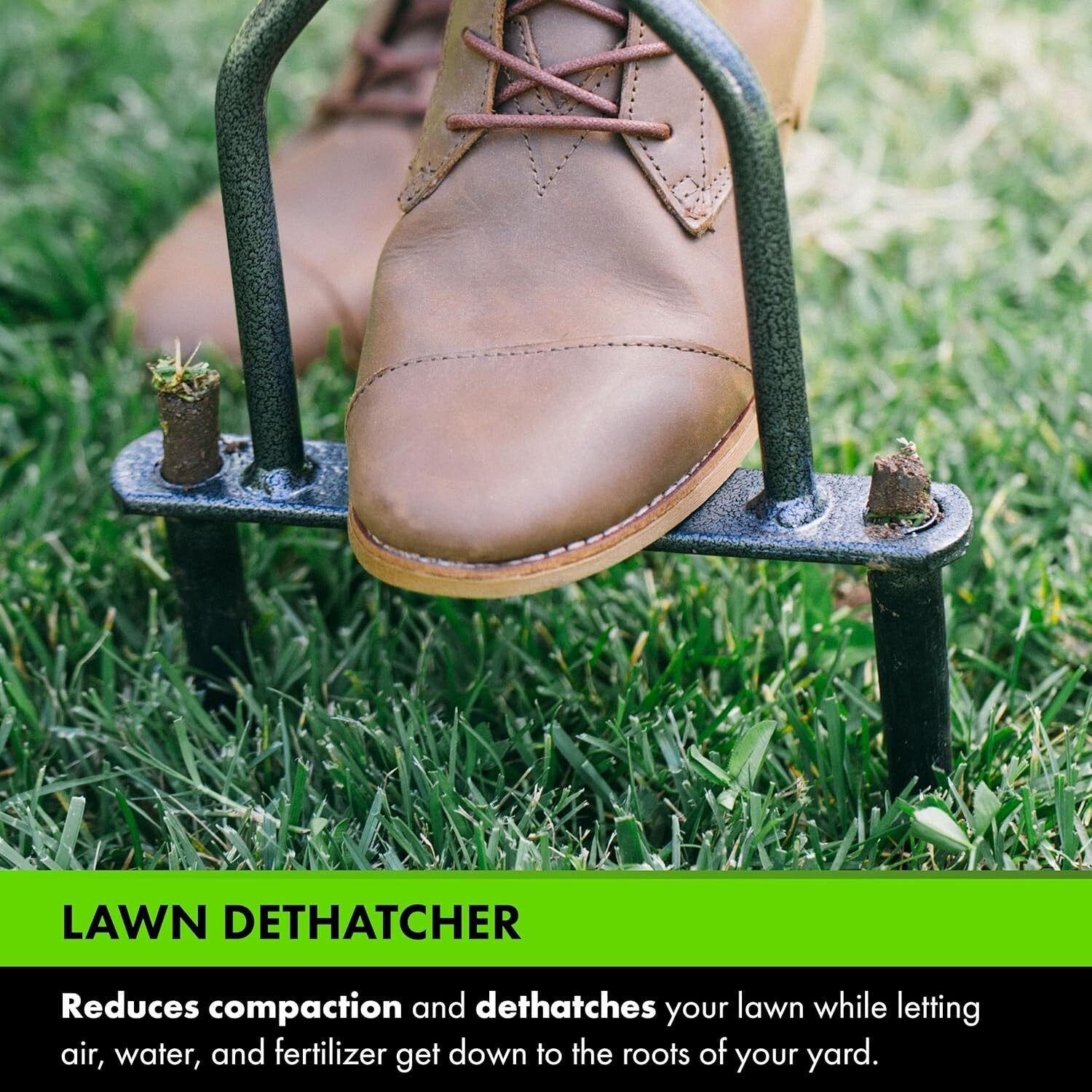 Eco-Friendly Manual Lawn Aerator for Compact Soil - Lifetime Guarantee Included