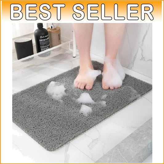 Comfortable 40"x28" Non-Slip Foot Scrubber Mat for Safe Bathrooms & Kitchens