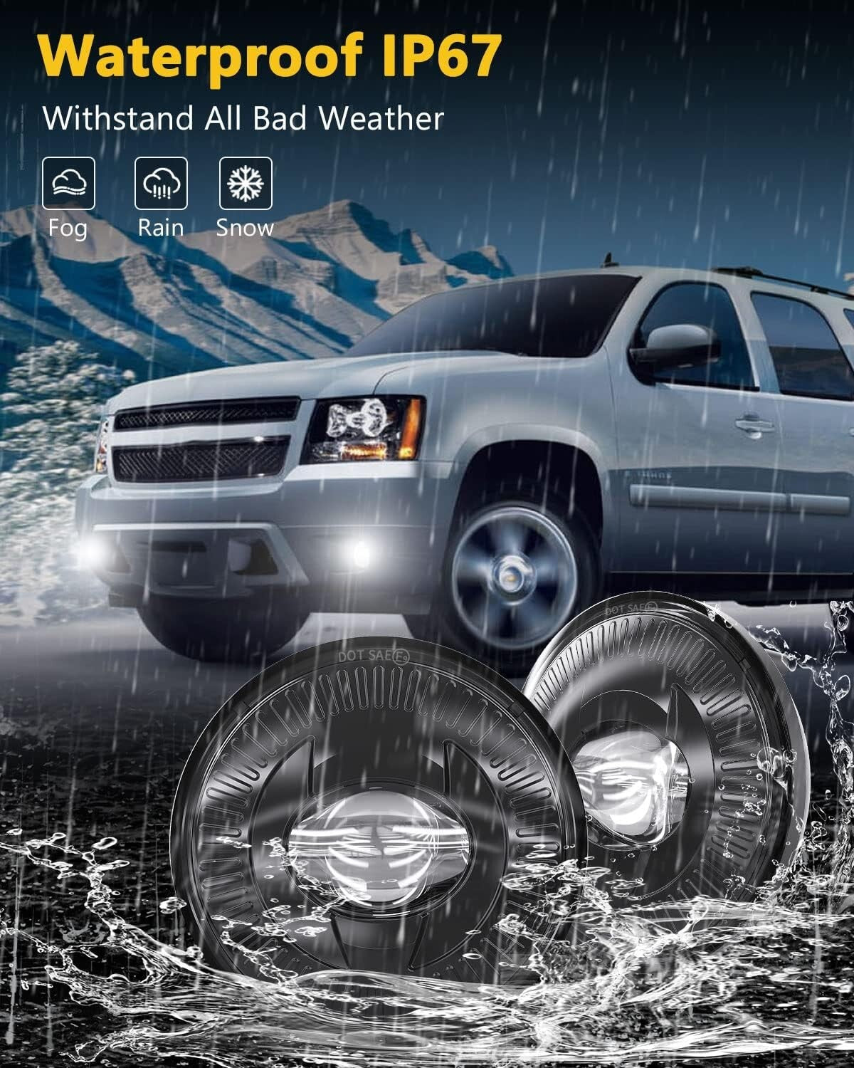 Durable LED Fog Lights 5202 for Tahoe, Yukon, Camaro – 50,000 Hours Lifespan