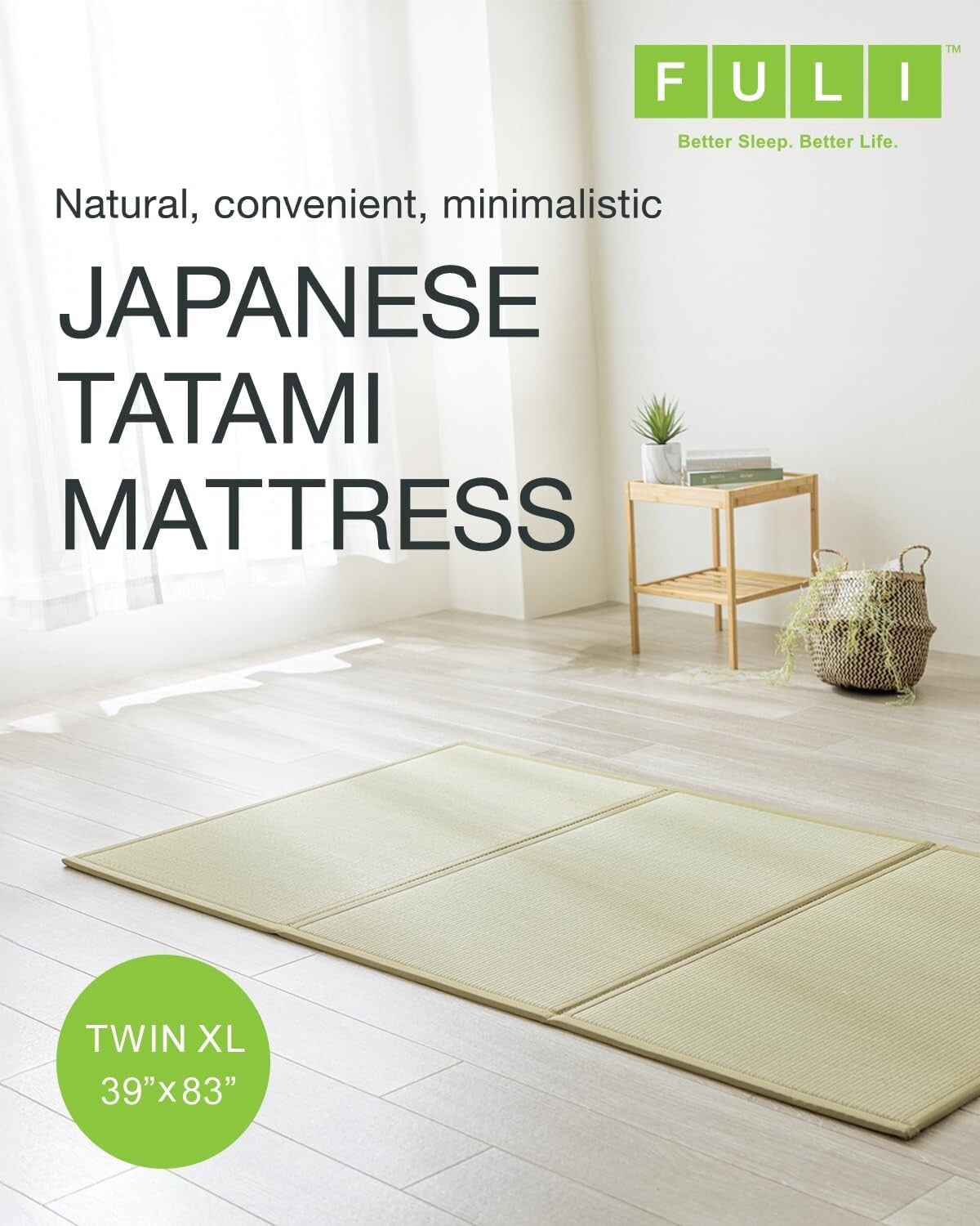 Traditional Rush Grass Tatami Mattress - Supportive Twin XL Sleeping Surface