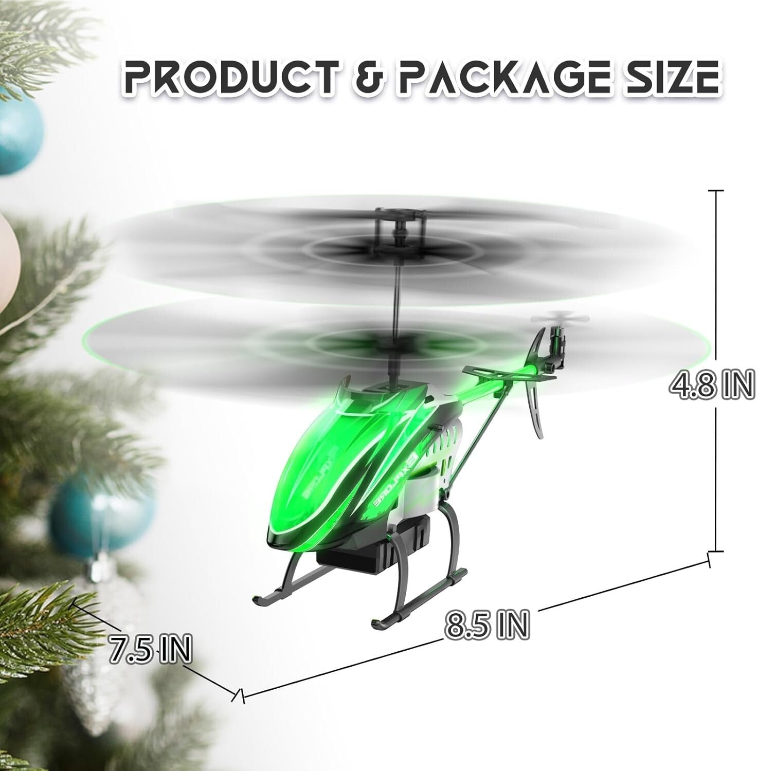 Fun RC Helicopter for Kids - 30 Mins Flight, 7 LED Lights, Altitude Hold