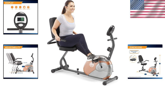 Adjustable Magnetic Resistance Exercise Bike for Home Fitness - 8 Levels
