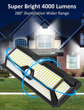 Load image into Gallery viewer, Solar Outdoor Motion Sensor Lights - 4000 Lumen, Waterproof LED Security Lights