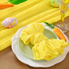 Load image into Gallery viewer, Lemon Yellow Gauze Napkins Set of 50 - 21" Spring Decor for Weddings &amp; Parties