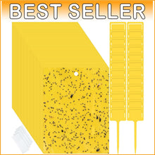 Load image into Gallery viewer, Premium 250 Pcs Yellow Sticky Traps for Gnats - Easy Setup for Pest-Free Plants