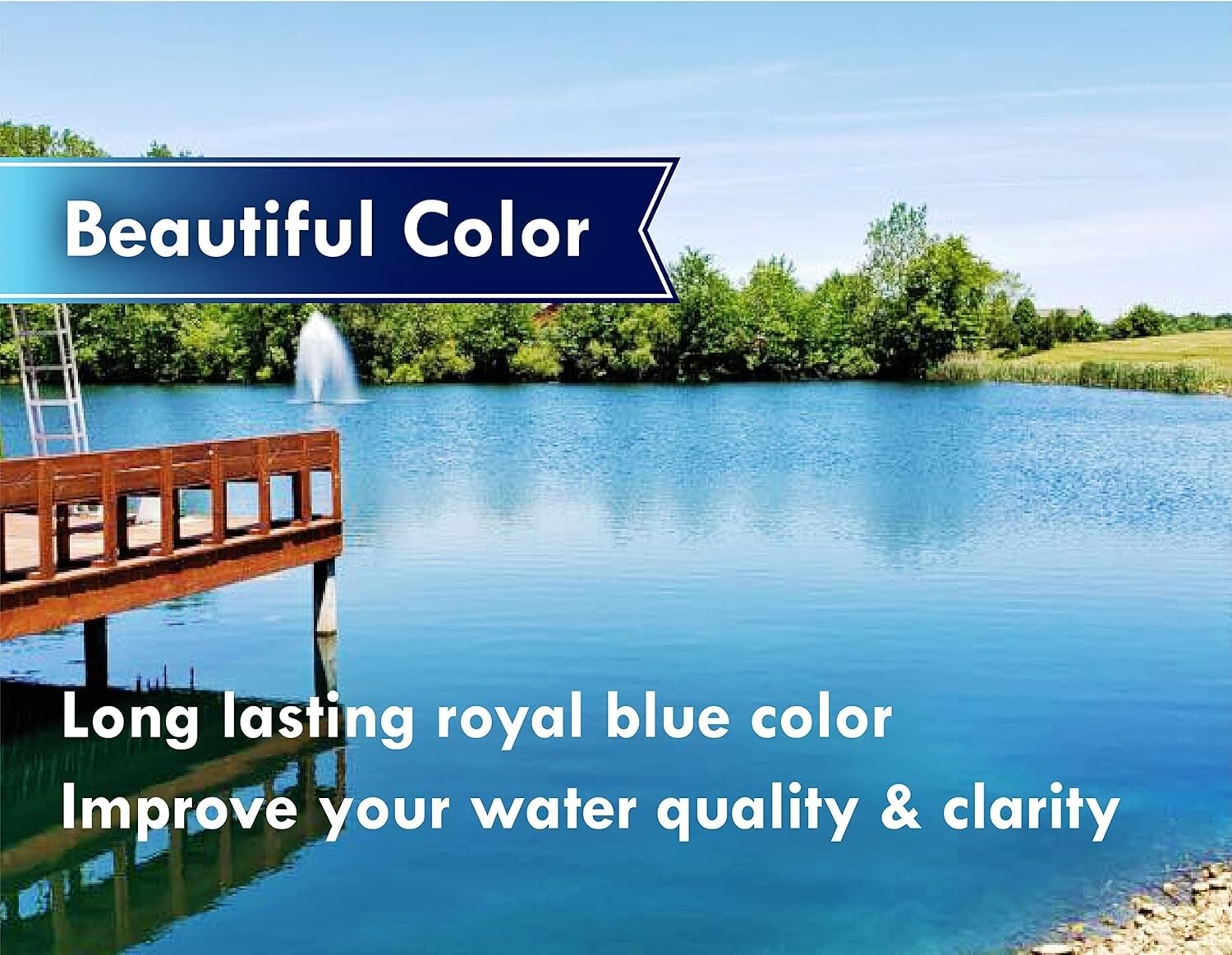 Royal Blue Pond Dye - 4 Gallon Value Pack for Healthy Fish and Vibrant Waters