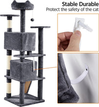 Load image into Gallery viewer, Premium 70in Cat Tower with Cat Condos, Scratch Posts &amp; Indoor Activity Center