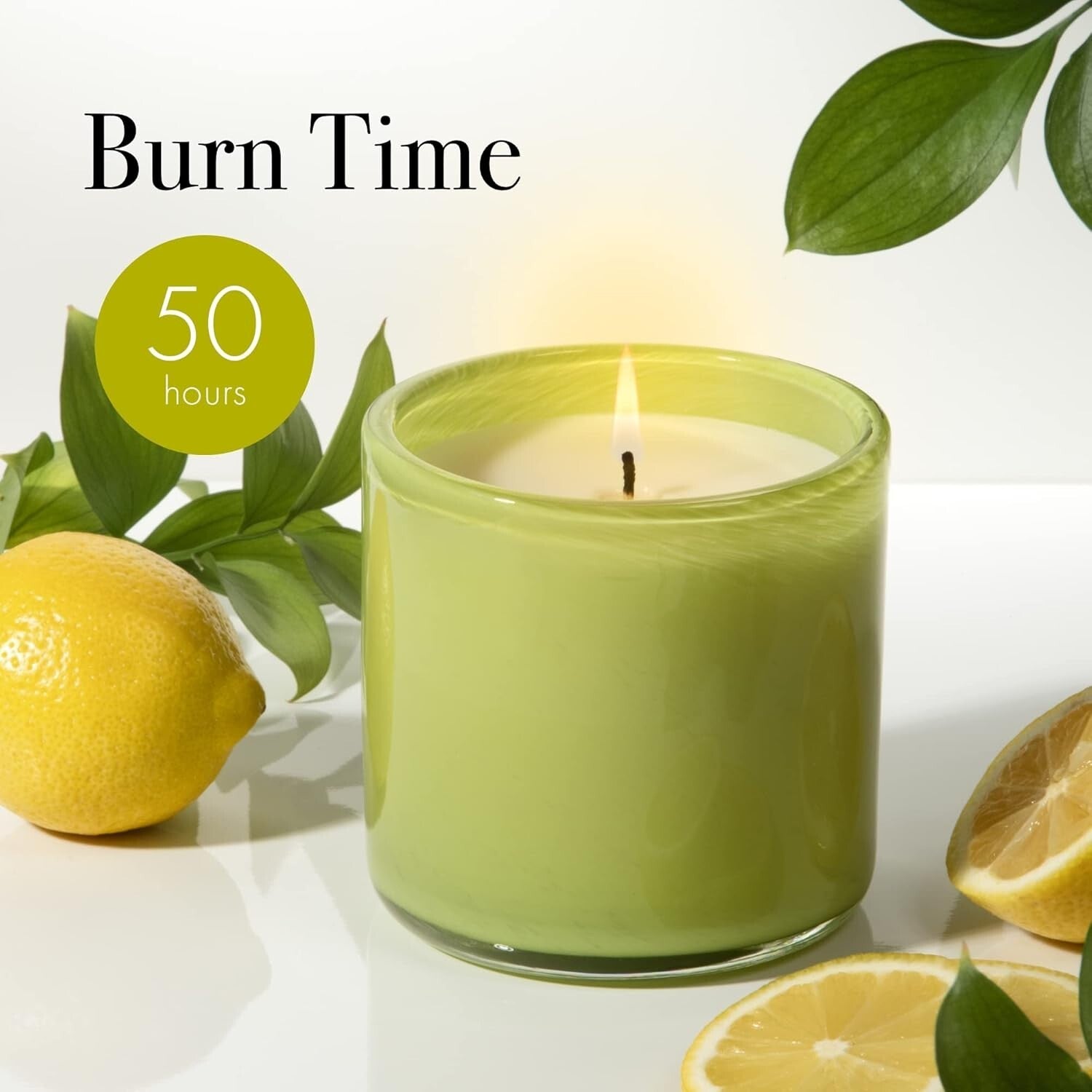 Elegant 6.5 oz Rosemary Eucalyptus Candle in Reusable Glass Vessel - 50 Hours