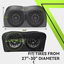 Load image into Gallery viewer, Premium Black Tire Covers for RV and Trailers - Fits 27-30 Inch Dual Axles