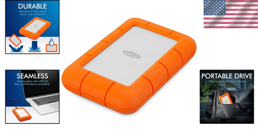 Durable 5TB External Hard Drive – USB 3.0 Compatible, Rain & Dust Proof