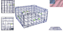Load image into Gallery viewer, Blue 24-Inch Foldable Crab Trap with Marine-Grade Wire for Fishing Enthusiasts