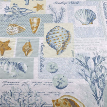 Load image into Gallery viewer, Reversible Ocean-Themed Full/Queen Quilt Set with Vintage Seashell Pillow Shams