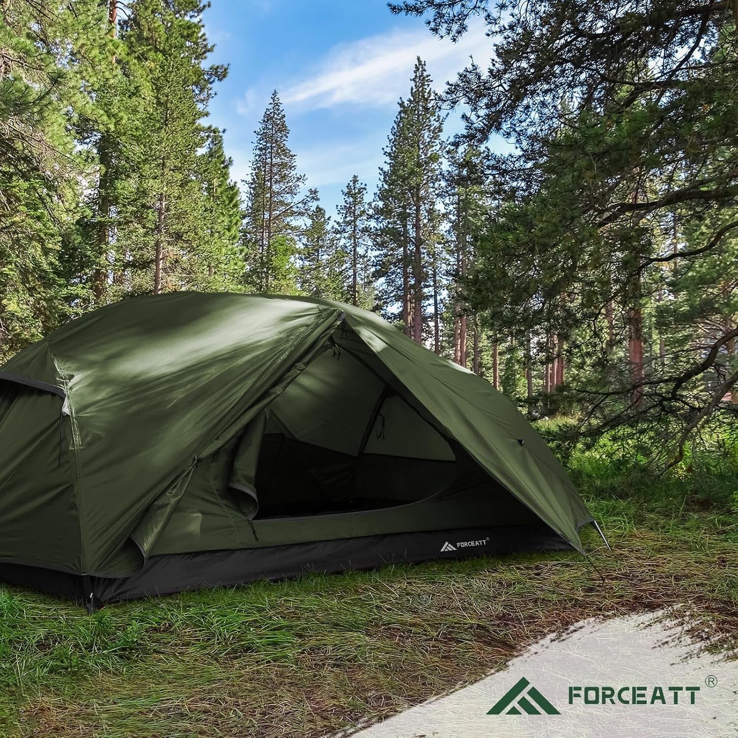 Dome Camping Tent for 2 with Quick Setup & Ventilation - Perfect for All Seasons