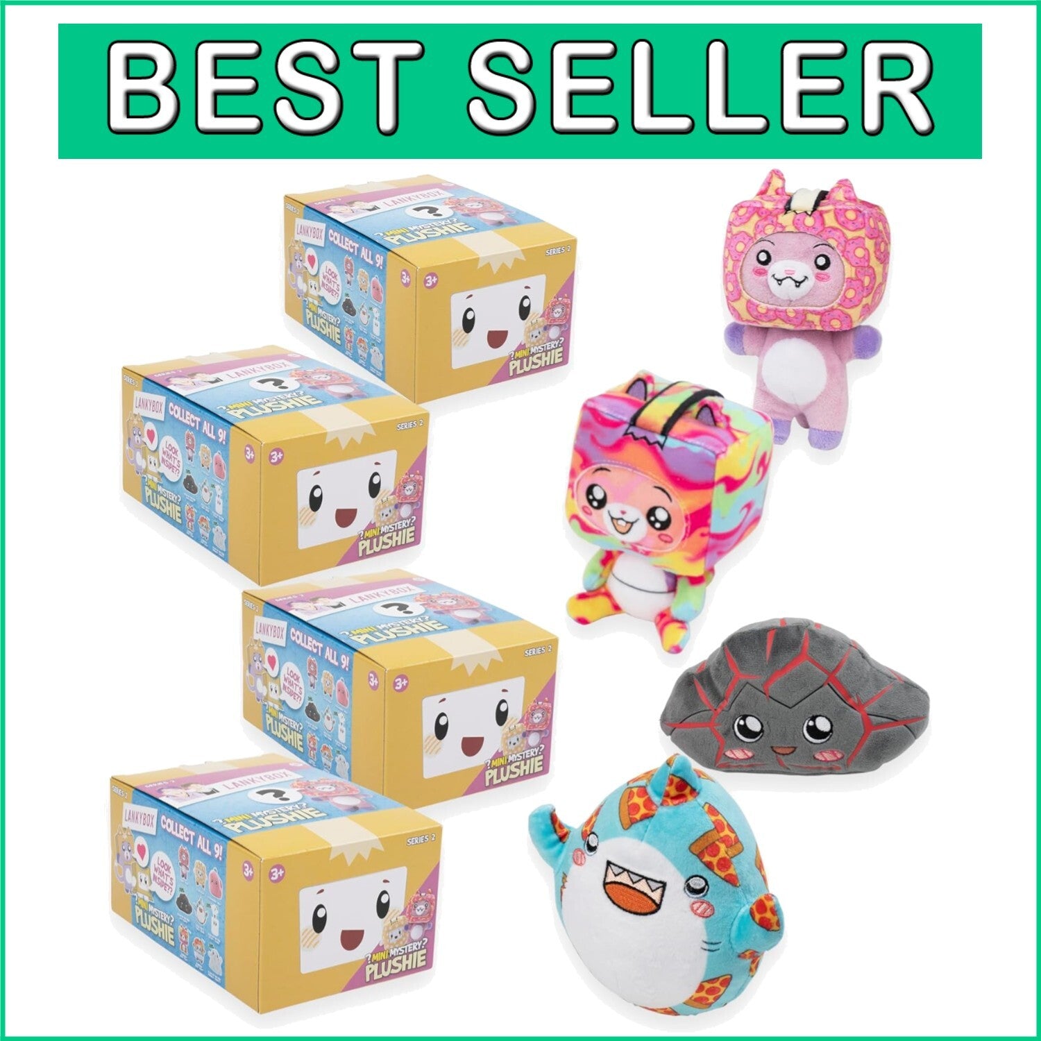 Unique Collectible Mini Mystery Plush 4-Pack - Adorable Blind Box Surprise