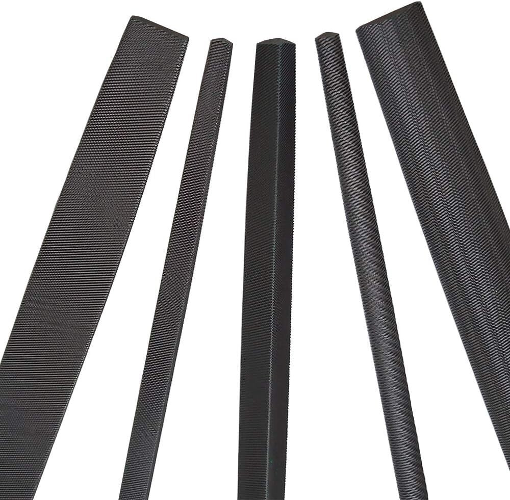 Ergonomic 10-Inch Metal File Set with Lifetime Warranty - 5-Piece Collection