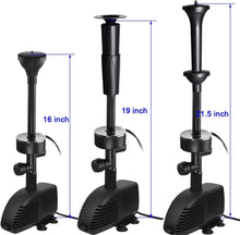 Load image into Gallery viewer, Versatile Garden Pond Pump 660GPH with Detachable RGB Light &amp; Decorative Nozzles