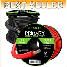 Load image into Gallery viewer, Premium 100ft Black/Red 10 AWG CCA Wire with Soft Touch for Easy Installation