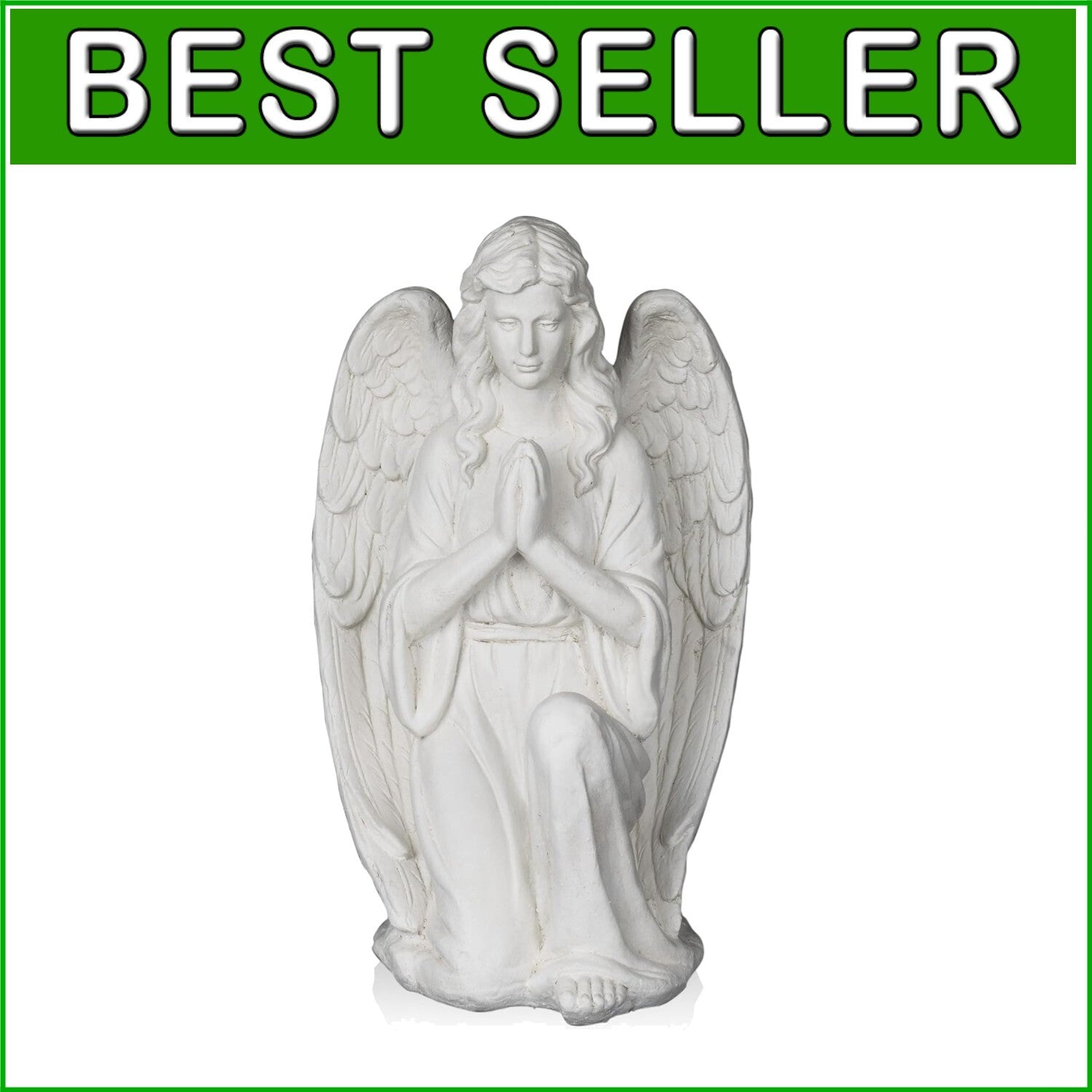 Durable 27" Kneeling Angel Statue - Perfect Indoor/Outdoor Prayer Decor