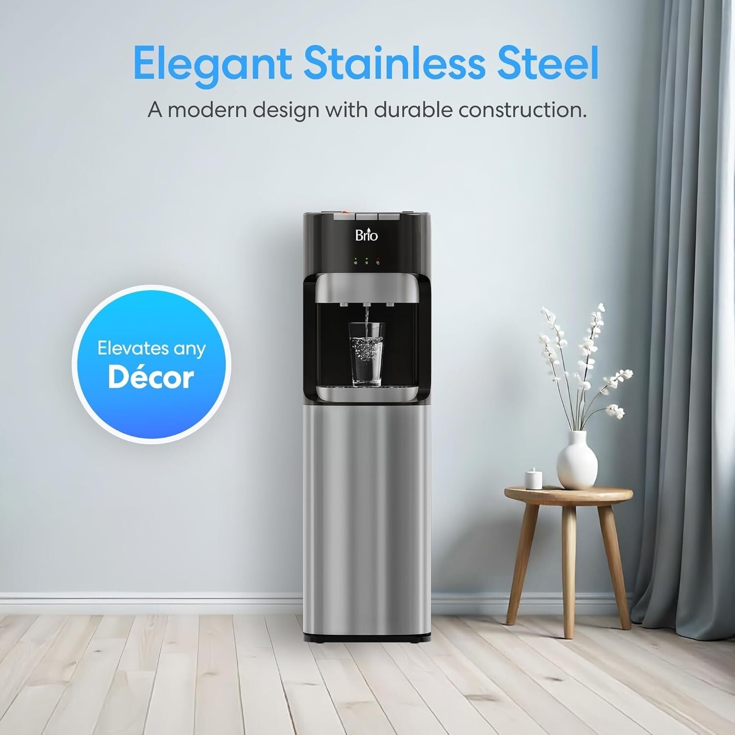 Bottom Loading Water Cooler with 3 Temperatures - Child Safety Lock & LED Alert